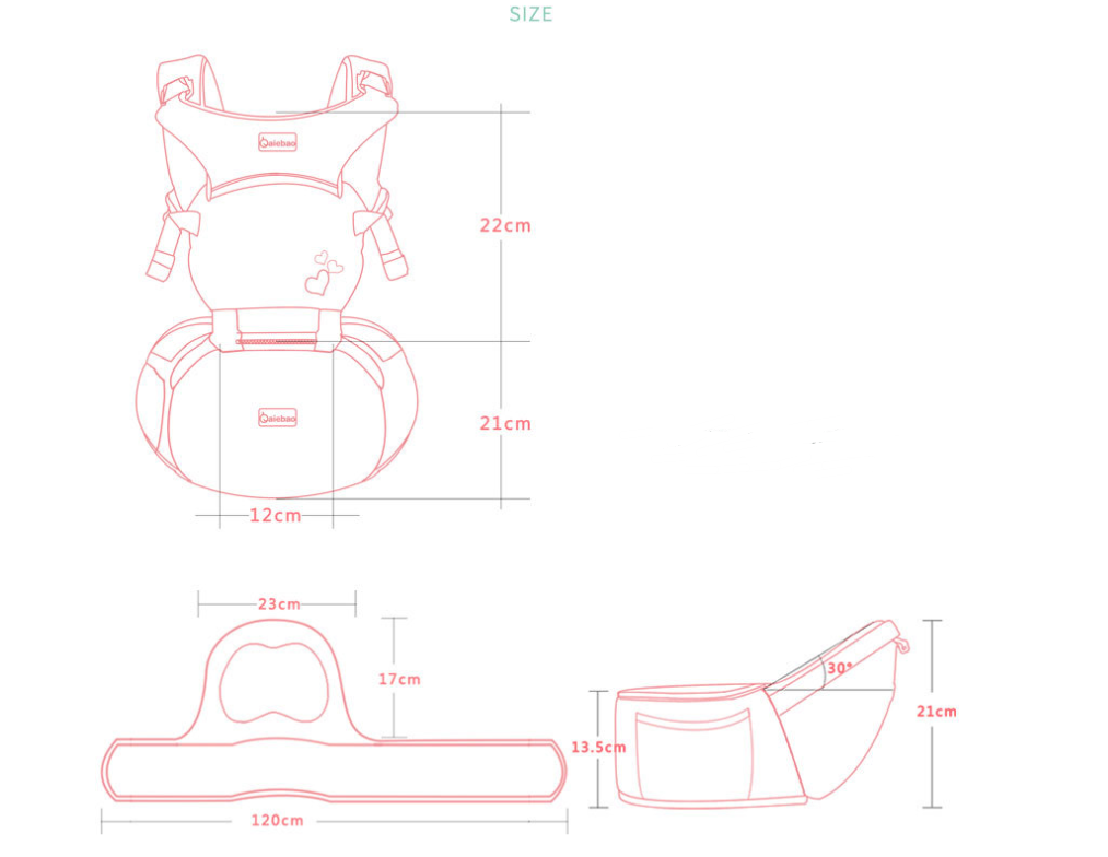 TROPELA Ergonomic Baby Carrier with Hip Seat