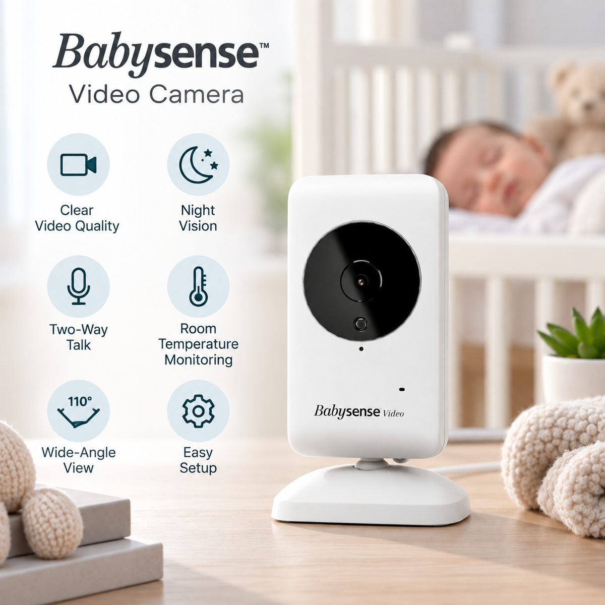 TROPELA Baby Video & Movement Monitor Bundle Safety System