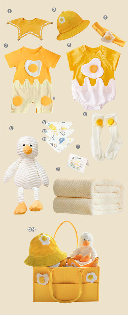 Newborn Gift Box with Summer Dress and Baby Supplies