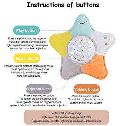 Starfish LED Rotating Star Projector Night Light