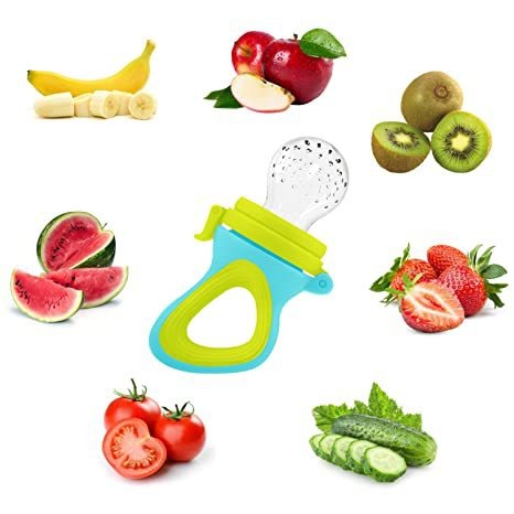 TROPELA Silicone Baby Fruit Feeder & Squeeze Spoon Set