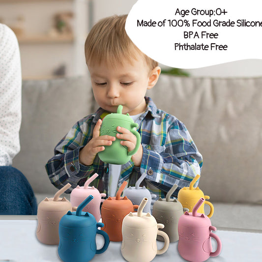 TROPELA Silicone No-Spill Baby Cup with Straw™