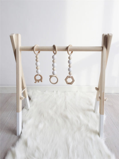 Wooden Baby Fitness Play Gym