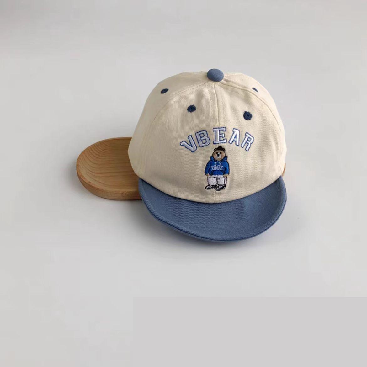 Cartoon Bear Adjustable Baby Baseball Cap for Kids