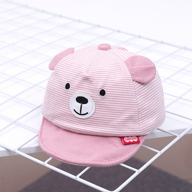 Cute Cartoon Baby Bear Baseball Cap for Boys and Girls