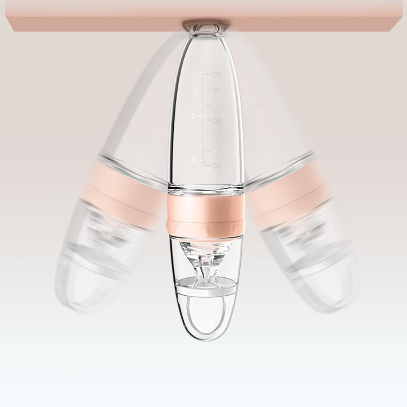 Silicone Squeeze Bottle for Baby Training Spoon