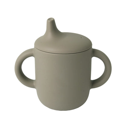 Silicone Baby Drinking Cup with Straw, Leak-proof Design