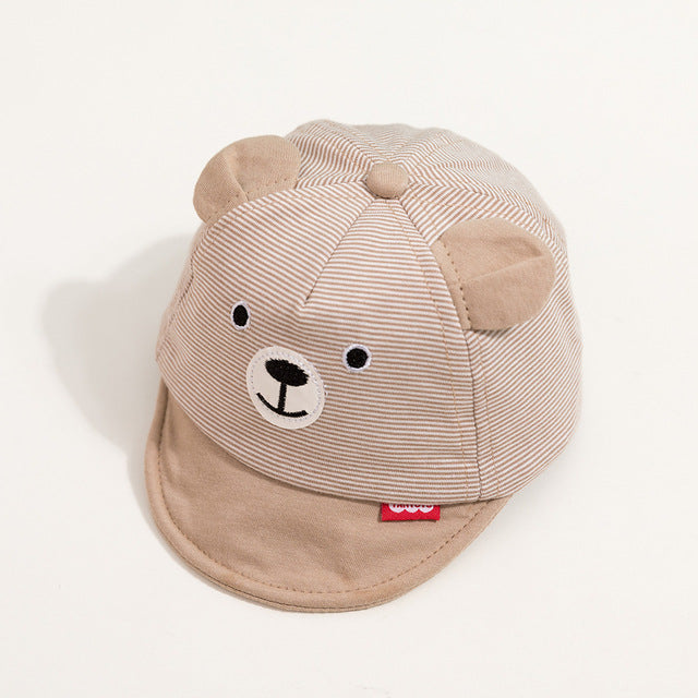Cute Cartoon Baby Bear Baseball Cap for Boys and Girls