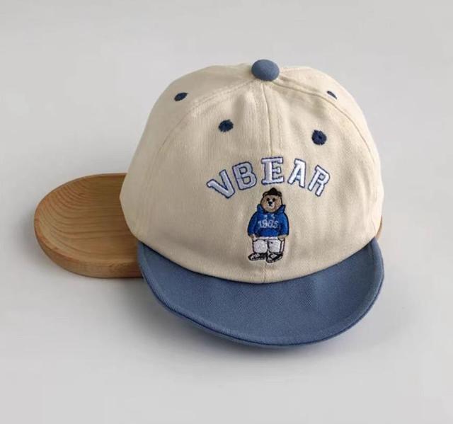 Cartoon Bear Adjustable Baby Baseball Cap for Kids