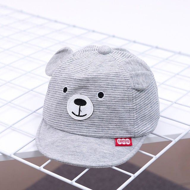 Cute Cartoon Baby Bear Baseball Cap for Boys and Girls