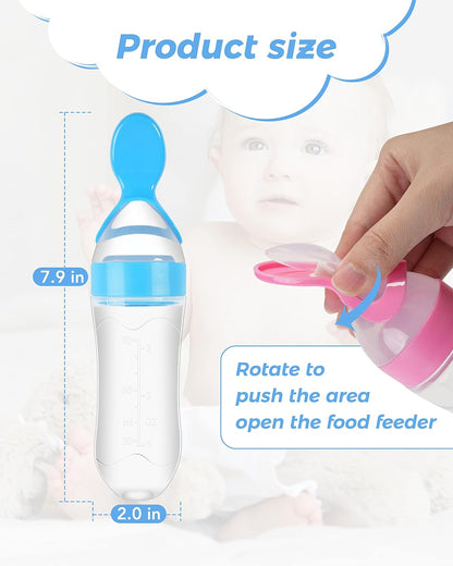 TROPELA Silicone Baby Fruit Feeder & Squeeze Spoon Set