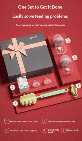 TROPELA Glass Baby Bottle Gift Set™ | Anti-Colic Newborn