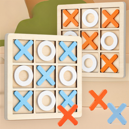TROPELA Mini Wooden Tic-Tac-Toe Chess Game™