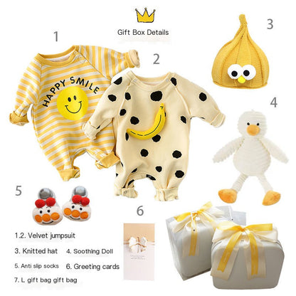 Newborn Gift Box with Summer Dress and Baby Supplies