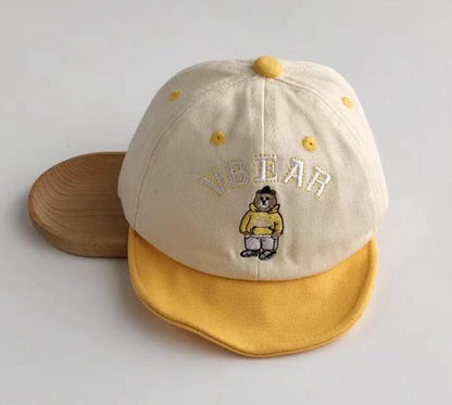 Cartoon Bear Adjustable Baby Baseball Cap for Kids