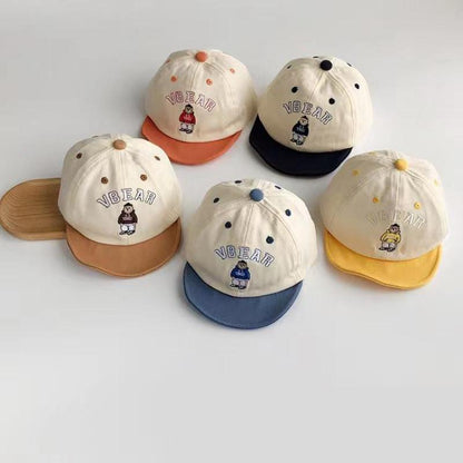 Cartoon Bear Adjustable Baby Baseball Cap for Kids