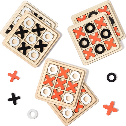 TROPELA Mini Wooden Tic-Tac-Toe Chess Game™