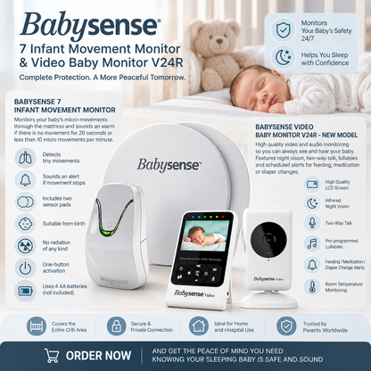 TROPELA Baby Video & Movement Monitor Bundle Safety System