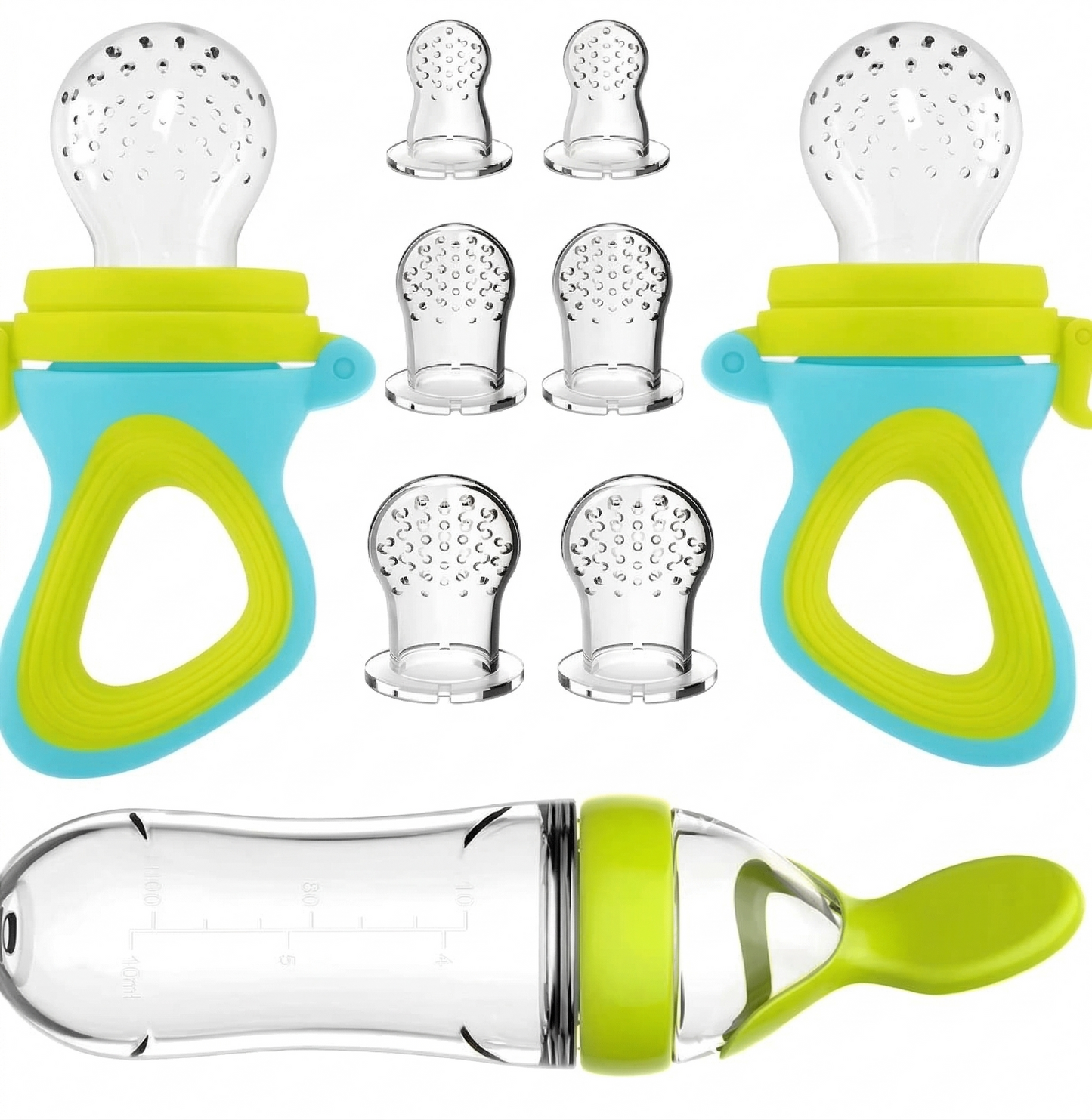TROPELA Silicone Baby Fruit Feeder & Squeeze Spoon Set