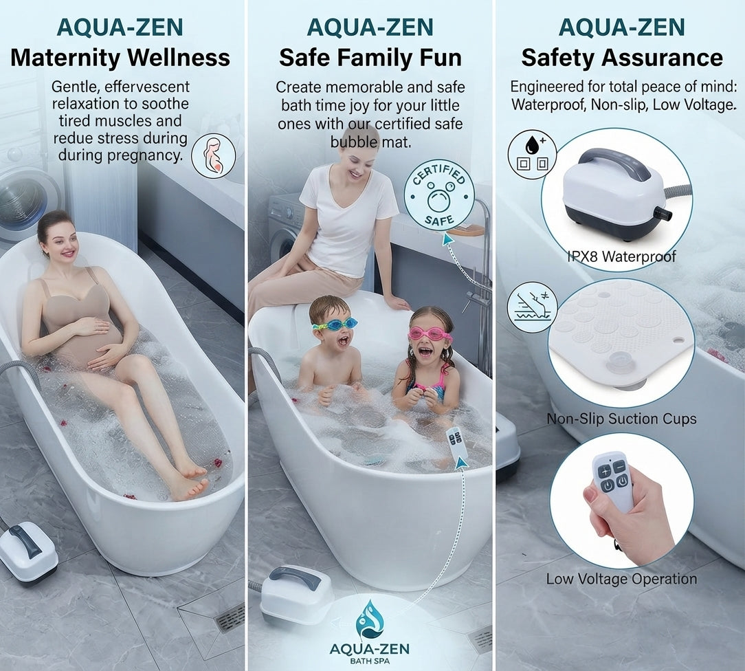 TROPELA Hydro Spa Bubble Massage Bath Mat