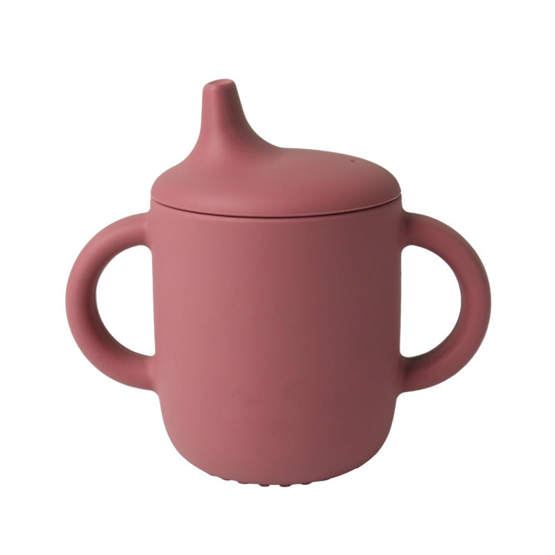 Silicone Baby Drinking Cup with Straw, Leak-proof Design