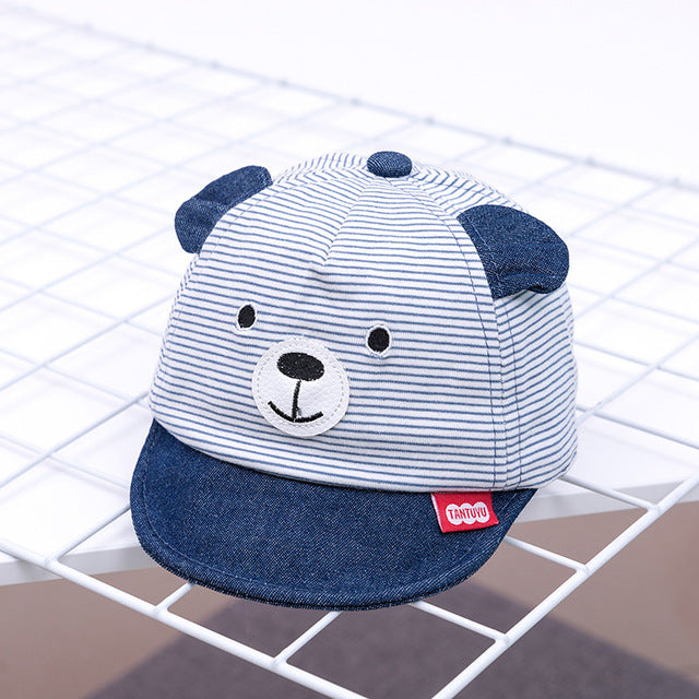Cute Cartoon Baby Bear Baseball Cap for Boys and Girls