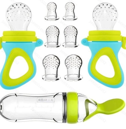 TROPELA Silicone Baby Fruit Feeder & Squeeze Spoon Set