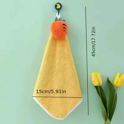 Kids' Cartoon Hand Towel - Double-Sided Cotton Fleece