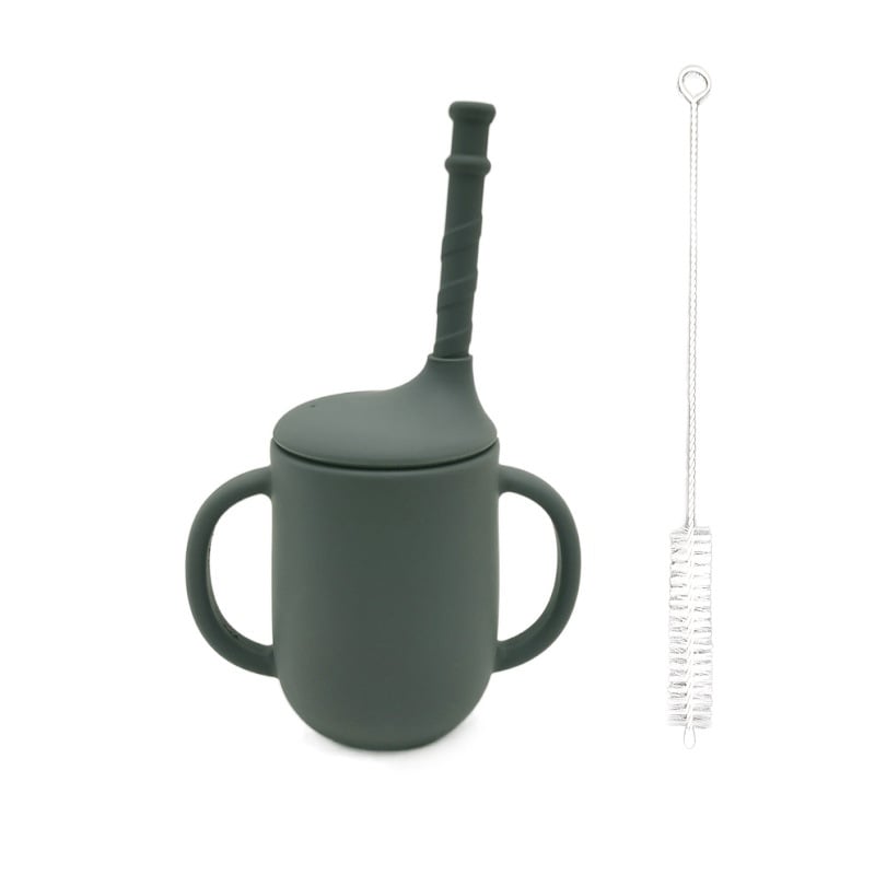 Silicone Baby Drinking Cup with Straw, Leak-proof Design