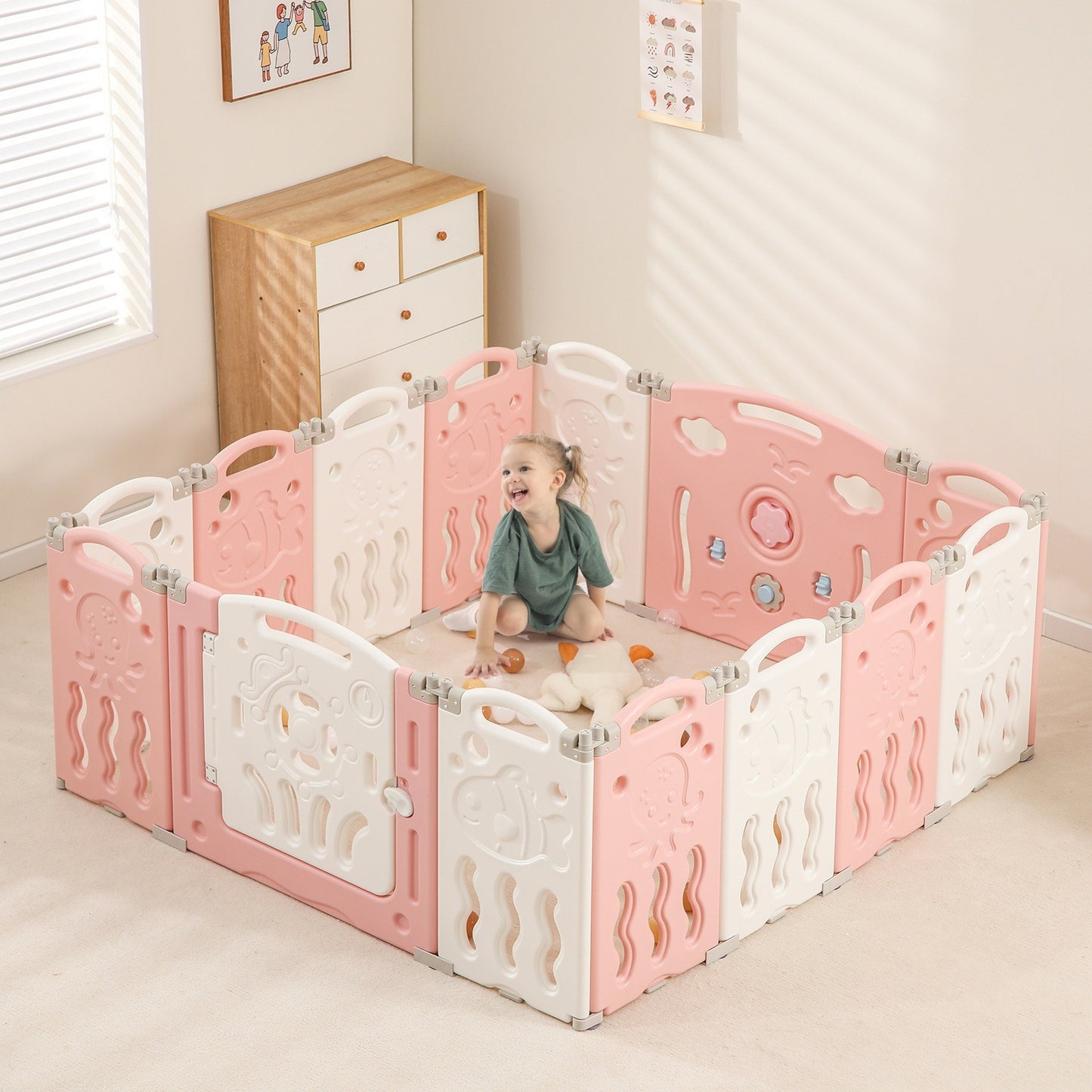 Children's Foldable Playpen Fence
