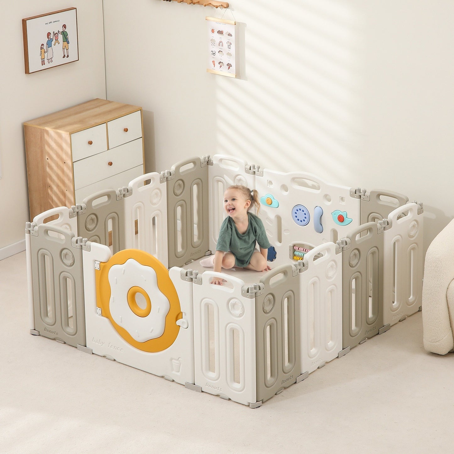 Children's Foldable Playpen Fence