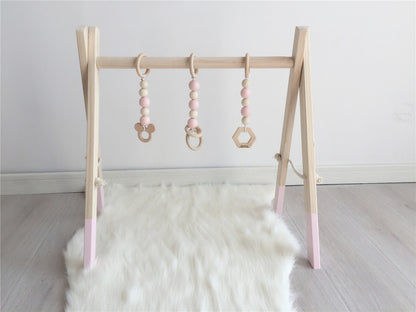 Wooden Baby Fitness Play Gym
