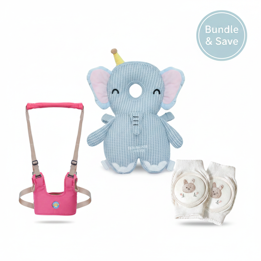 TROPELA Baby Safety Starter Bundle - Head Protector Backpack, Walking Harness & Knee Pads
